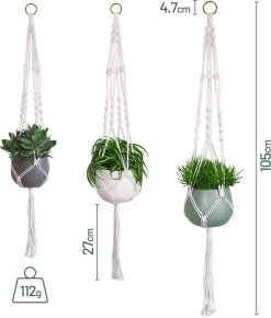 Gadgy Plantenhanger Macramé 3 Stuks - Luxe Gevlochten Touw Katoen - Plantenpot Ophangen - Hangpot 12 Gadgy Plantenhanger Macramé 3 Stuks - Luxe Gevlochten Touw Katoen - Plantenpot Ophangen - Hangpot -Tuin Kortingswinkel 1021x1200 1