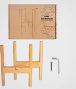 LifeGoods Planten Standaard - Uitschuifbare Bloempothouder - 20 Tot 30 Cm - Licht Bamboe -Tuin Kortingswinkel 1030x1200 4