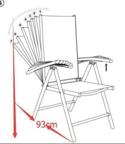 Tuinstoel Standenstoel Aluminium Antraciet 7 Standen Per 2 Stuks -Tuin Kortingswinkel 1038x1200