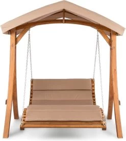 Bermuda Hollywoodschommel Tuinschommelbank 130 Cm 2-zits Zonneluifel -Tuin Kortingswinkel 1078x1200 3