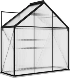 VidaXL Broeikas 1,33 M² Aluminium Antracietkleurig -Tuin Kortingswinkel 1078x1200 4