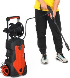 Merkloos Home Hogedrukreiniger - 2100W - 165 Bar - Met Verstelbare Nozzles Slanghaspel 5m Netsnoer 10m Slang - Voor Reiniging Huis Auto Tuin -Tuin Kortingswinkel 1083x1200