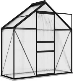 VidaXL Broeikas 1,33 M² Aluminium Antracietkleurig -Tuin Kortingswinkel 1086x1200 1