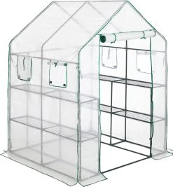 Relaxdays Tuinkas - 2 M² - Kweekkas Tuin - Grote Foliekas - 4 Ramen - Plantenkas Tomaten -Tuin Kortingswinkel 1111x1200 3