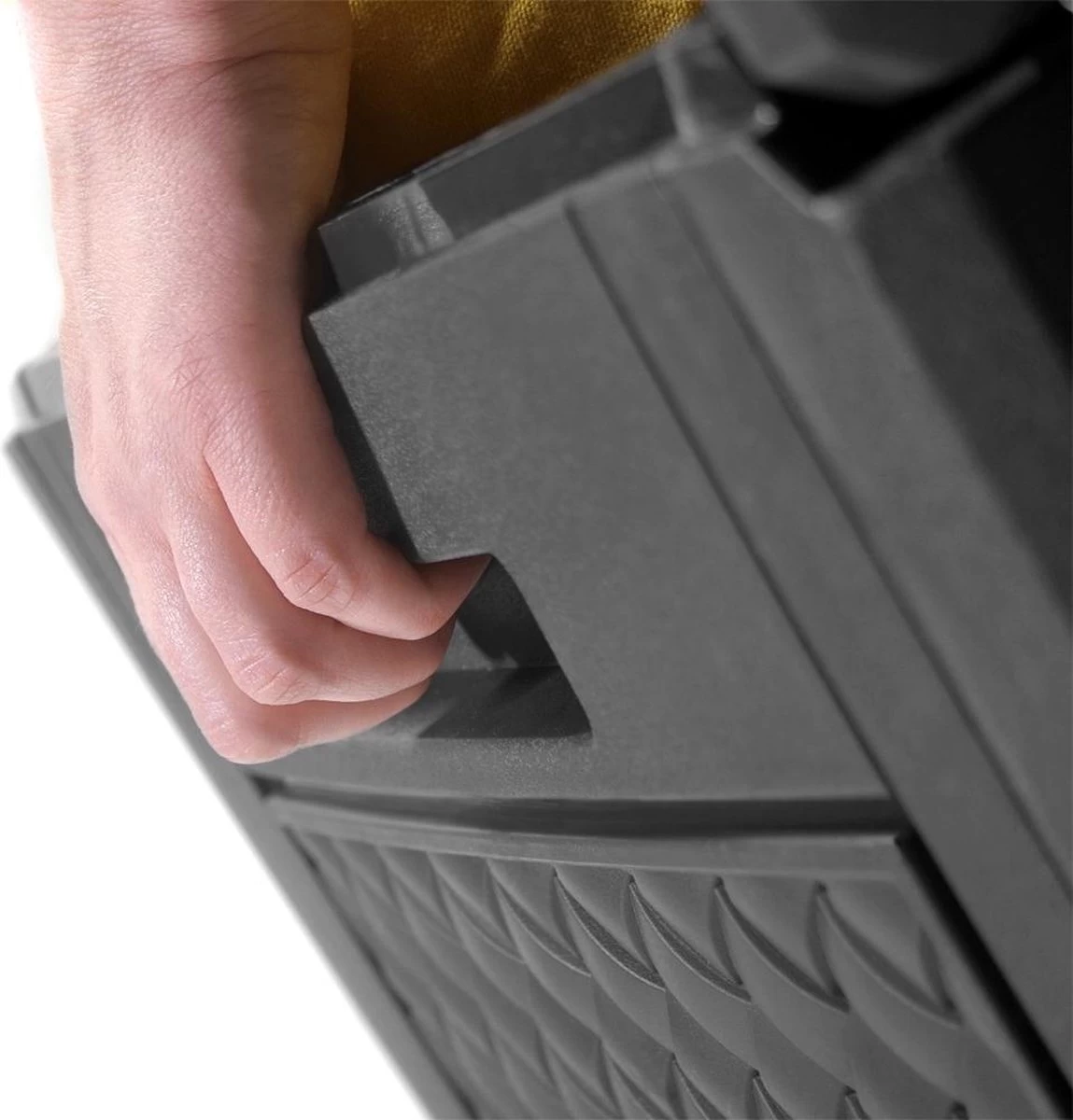 Opbergbox 310L UV-Bestendig Weerbestendig Wielen Tuinbox Rotan-look Antraciet 15 Opbergbox 310L UV-Bestendig Weerbestendig Wielen Tuinbox Rotan-look Antraciet - Afbeelding 15