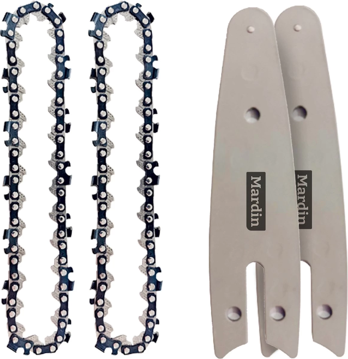 Mardin Mini Kettingzaag Accessoires Set - Snoeizaag - Kettingzaag - Kettingzaag Electrisch - 2x Ketting Plus X2 Zaagblad 1 Mardin Mini Kettingzaag Accessoires Set - Snoeizaag - Kettingzaag - Kettingzaag Electrisch - 2x Ketting Plus X2 Zaagblad