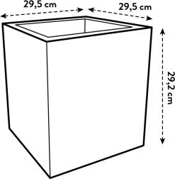 Elho Vivo Next Vierkant 30 - Plantenbak Voor Binnen & Buiten - Ø 29.5 X H 29.5 Cm - Zwart/Living Black 21 Elho Vivo Next Vierkant 30 - Plantenbak Voor Binnen & Buiten - Ø 29.5 X H 29.5 Cm - Zwart/Living Black -Tuin Kortingswinkel 1174x1200 6