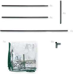 Relaxdays Tomatenkas 150x100x50 Cm - Tuinkas Tomaten - Foliekas - Serre - Kweekkas - PVC -Tuin Kortingswinkel 1188x1200 5