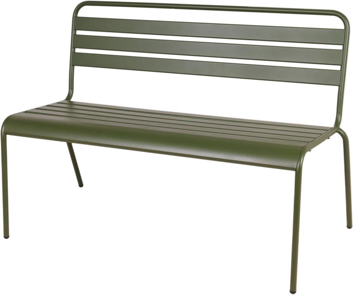 MaximaVida Metalen Tuinbank Max 120 Cm Olijfgroen 1 MaximaVida Metalen Tuinbank Max 120 Cm Olijfgroen