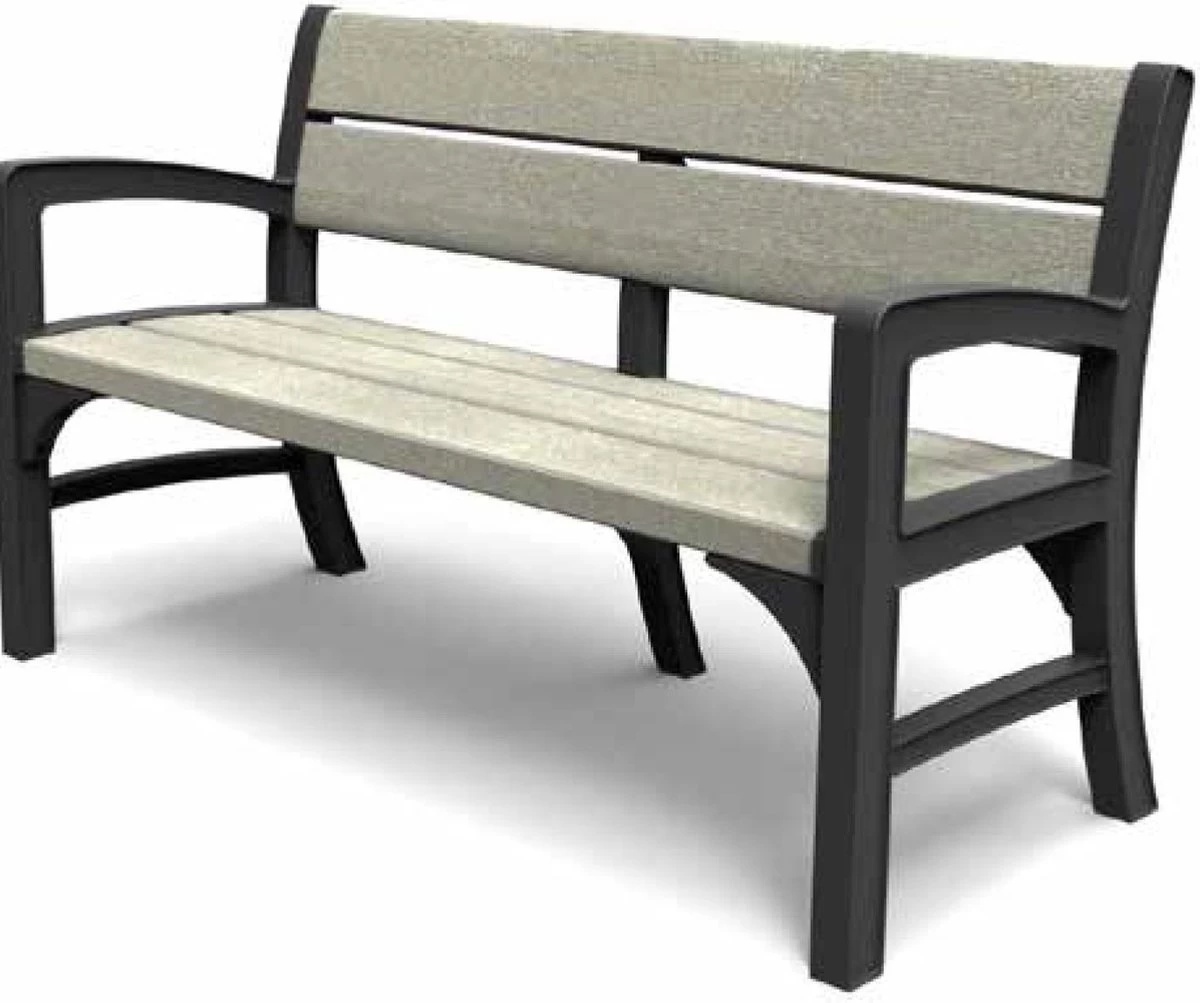 Keter Montero Tuinbank - 3-personen - 150x62,5x89cm – Grafiet 1 Keter Montero Tuinbank - 3-personen - 150x62,5x89cm – Grafiet