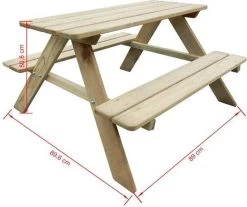 MaxxGarden Kinder Picknicktafel - 90x79x50cm - Hout 16 MaxxGarden Kinder Picknicktafel - 90x79x50cm - Hout -Tuin Kortingswinkel 1200x1004 2