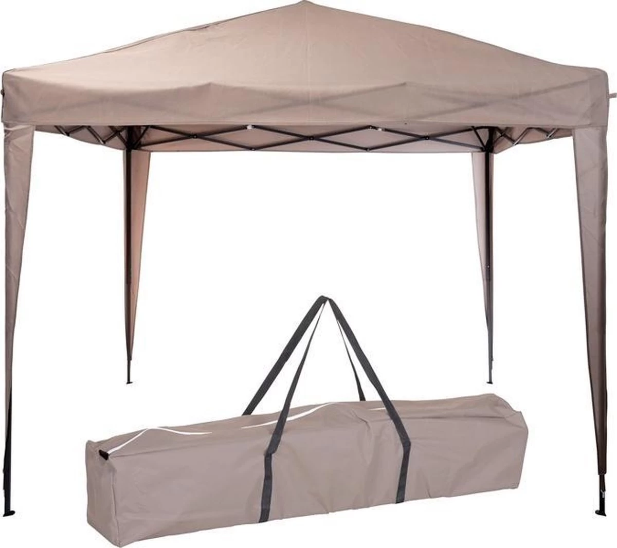 Ambiance Easy-up Partytent - 3x3m - Opvouwbaar - Taupe 1 Ambiance Easy-up Partytent - 3x3m - Opvouwbaar - Taupe