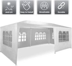 MaxxGarden Partytent - Paviljoen - 300 X 600 X 250 Cm - Met Zijwanden - Waterdicht Pro - 32mm Buizen – Wit 14 MaxxGarden Partytent - Paviljoen - 300 X 600 X 250 Cm - Met Zijwanden - Waterdicht Pro - 32mm Buizen – Wit -Tuin Kortingswinkel 1200x1108