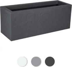 EDA Plantenbak - Bloembak - 57L - 79,5 X 29,5 X 29,5 Cm - Antraciet