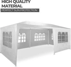 MaxxGarden Partytent - Paviljoen - 300 X 600 X 250 Cm - Met Zijwanden - Waterdicht Pro - 32mm Buizen – Wit 13 MaxxGarden Partytent - Paviljoen - 300 X 600 X 250 Cm - Met Zijwanden - Waterdicht Pro - 32mm Buizen – Wit -Tuin Kortingswinkel 1200x1119 1