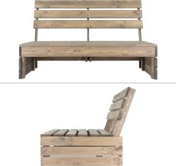 Pro Garden Palletbank - 120 Cm - 2-zits -Tuin Kortingswinkel 1200x1130 4