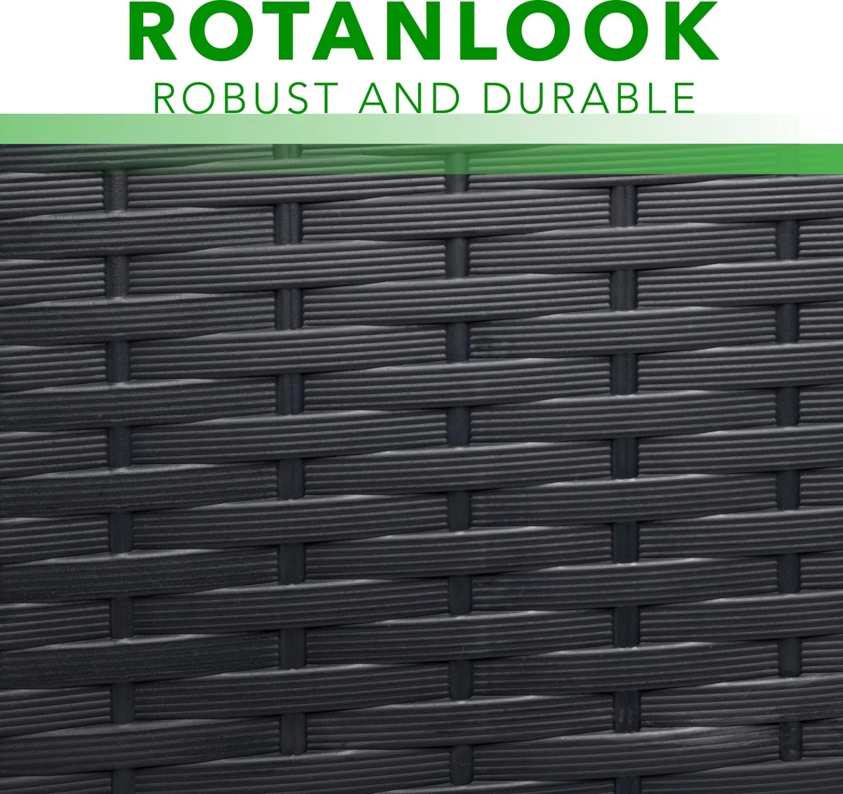 Opbergbox 310L UV-Bestendig Weerbestendig Wielen Tuinbox Rotan-look Antraciet 6 Opbergbox 310L UV-Bestendig Weerbestendig Wielen Tuinbox Rotan-look Antraciet - Afbeelding 6