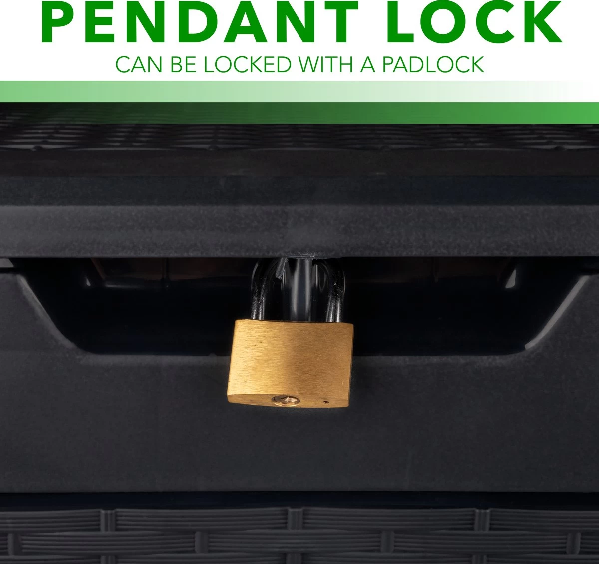 Opbergbox 310L UV-Bestendig Weerbestendig Wielen Tuinbox Rotan-look Antraciet 10 Opbergbox 310L UV-Bestendig Weerbestendig Wielen Tuinbox Rotan-look Antraciet - Afbeelding 10