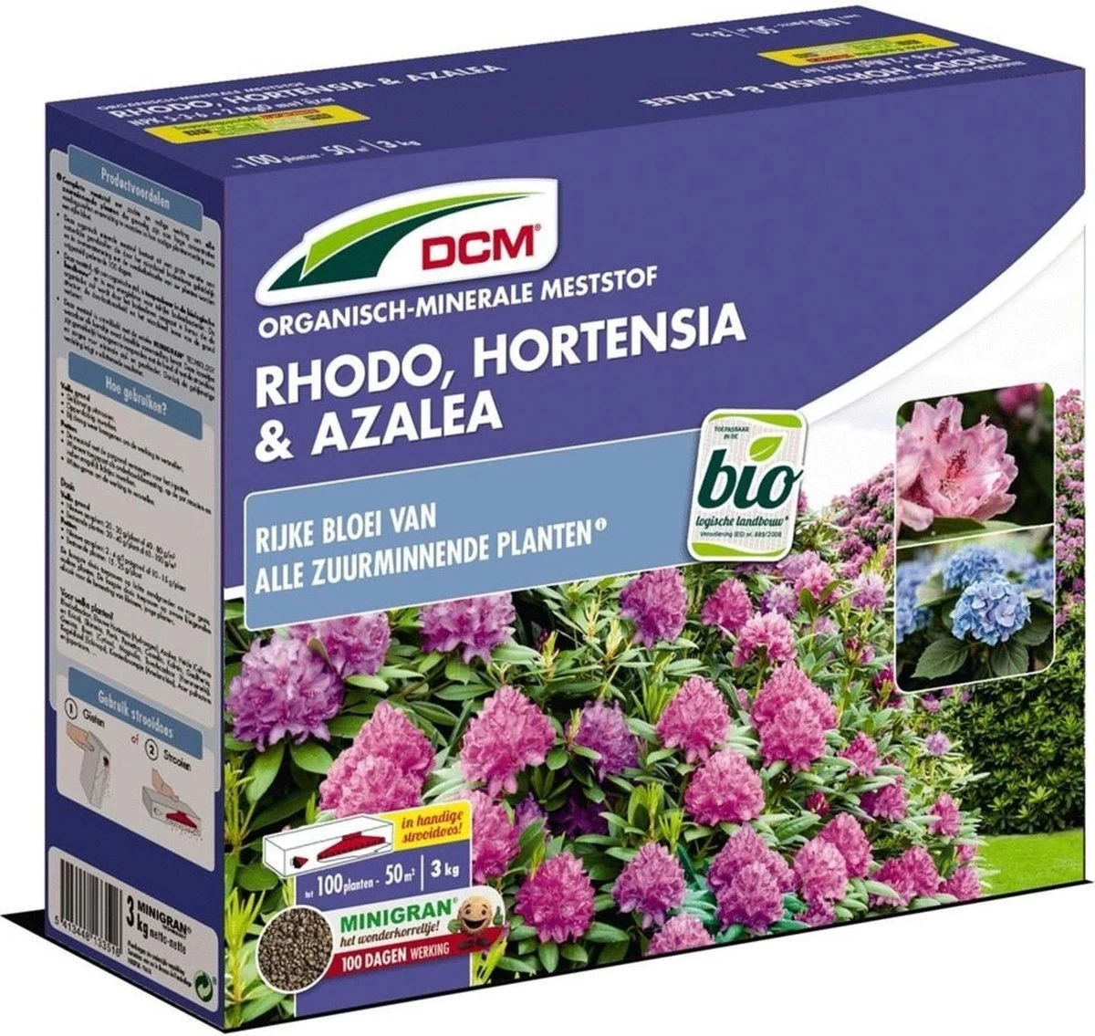 DCM Meststof Rododendrons/ Hortensia's/ Azalea's (3KG) 1 DCM Meststof Rododendrons/ Hortensia's/ Azalea's (3KG)