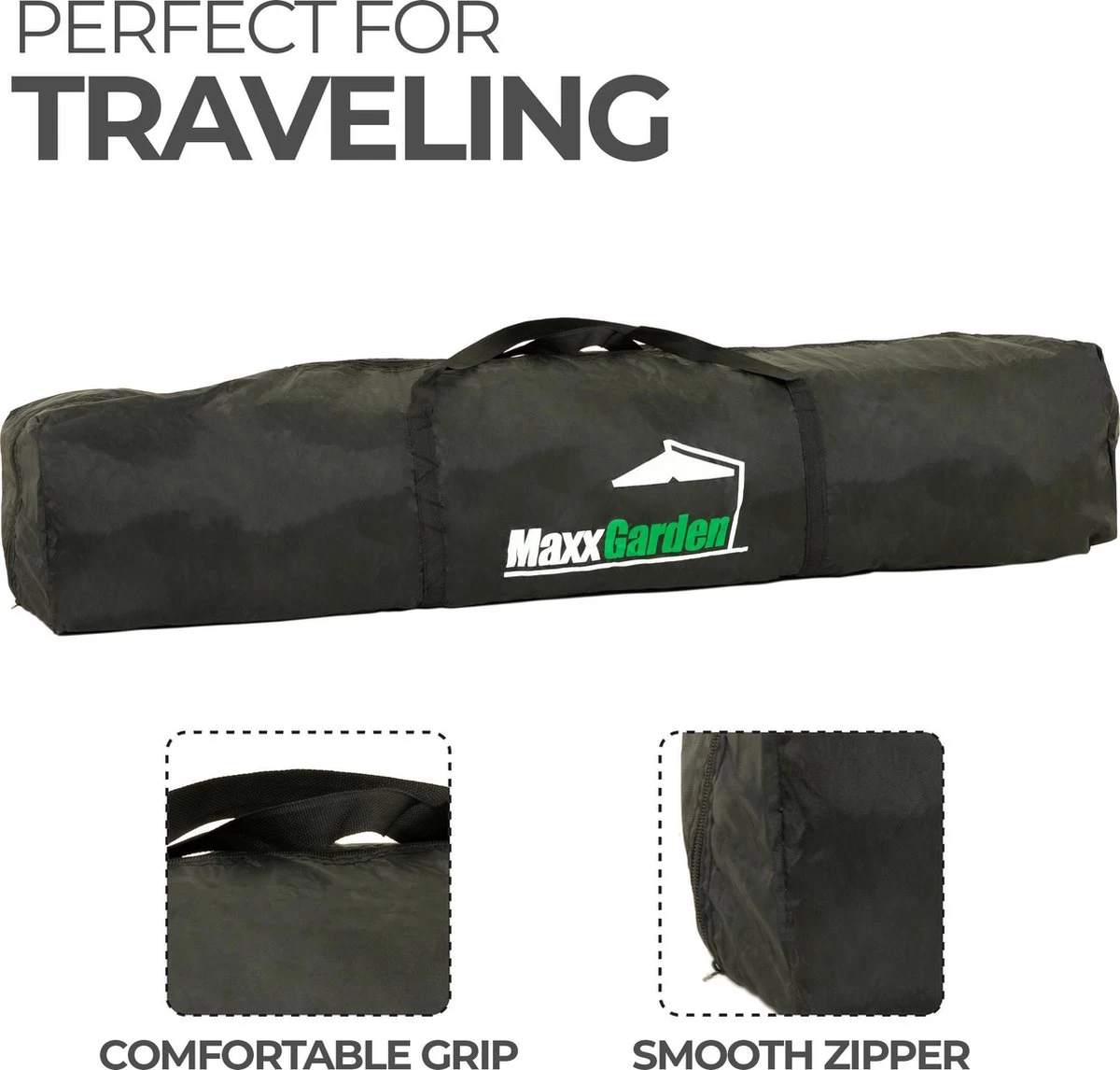 MaxxGarden Easy-up Partytent - 3x3m - Standaard - Waterdicht - Opvouwbaar - Inclusief Draagtas - Antraciet 7 MaxxGarden Easy-up Partytent - 3x3m - Standaard - Waterdicht - Opvouwbaar - Inclusief Draagtas - Antraciet - Afbeelding 7