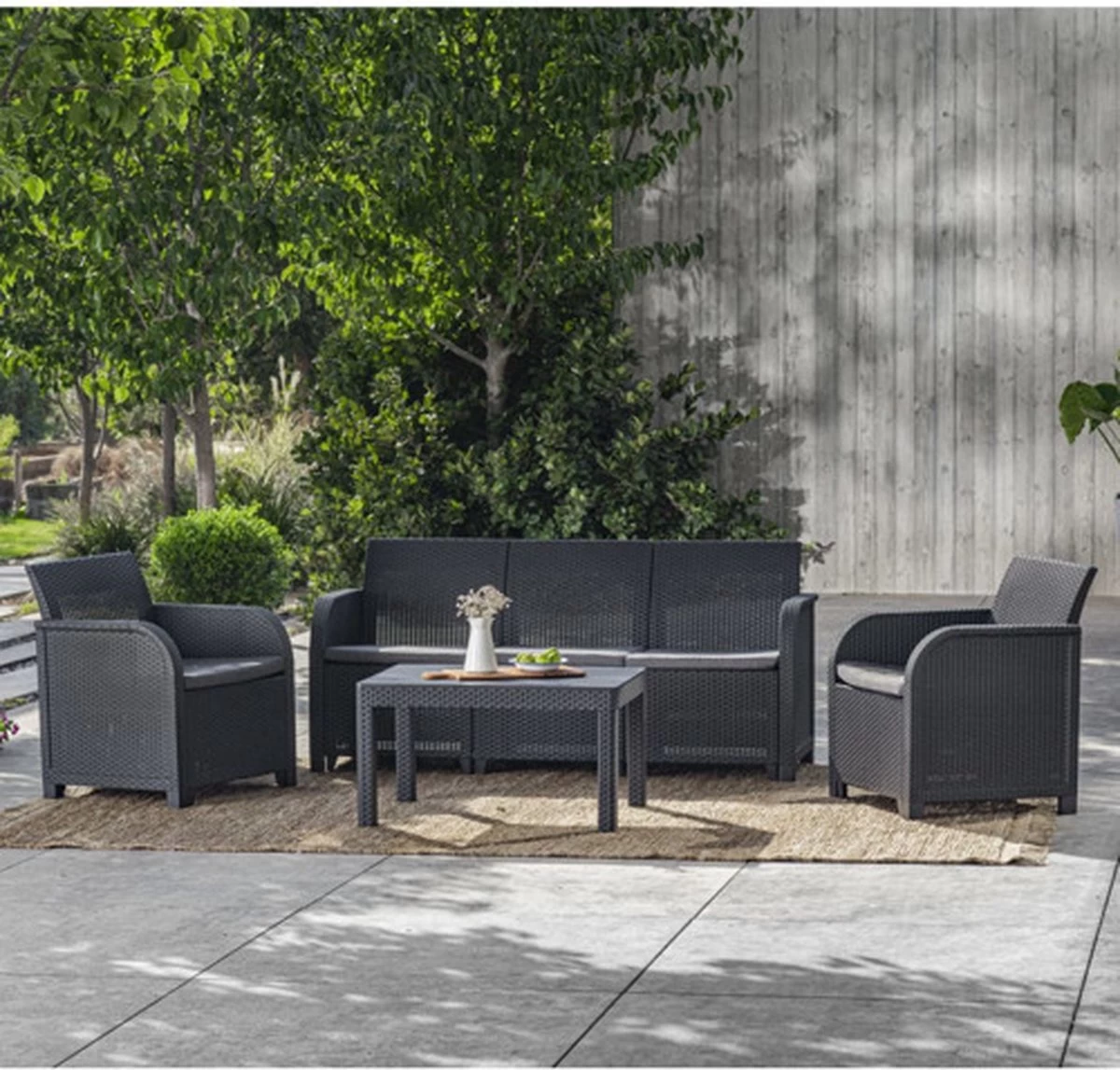 Keter Tuinbank 2-zits Rosalie Grafietkleurig 4 Keter Tuinbank 2-zits Rosalie Grafietkleurig - Afbeelding 4