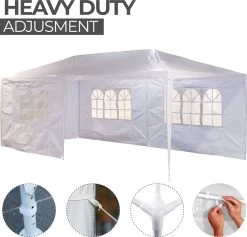 MaxxGarden Partytent - Paviljoen - 300 X 600 X 250 Cm - Met Zijwanden - Waterdicht Pro - 32mm Buizen – Wit 11 MaxxGarden Partytent - Paviljoen - 300 X 600 X 250 Cm - Met Zijwanden - Waterdicht Pro - 32mm Buizen – Wit -Tuin Kortingswinkel 1200x1153 3