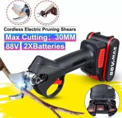 Accu Snoeischaar-88 VOLT-9000 MAh-COMPLETE SET-Professioneel-Hovenier-Tuinman -Tuin Kortingswinkel 1200x1168