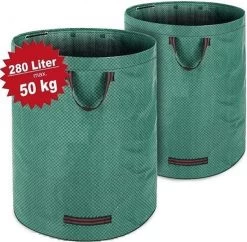 Gardebruk Tuinafvalzak - 2 Stuks 280L – 77x67cm/Opvouwbaar - Groen -Tuin Kortingswinkel 1200x1175 1