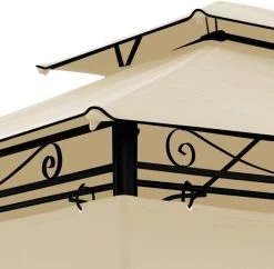 El Jardin - Partytent - 4x3 - Waterdicht Dak - Wanden - Beige Paviljoen 9 El Jardin - Partytent - 4x3 - Waterdicht Dak - Wanden - Beige Paviljoen -Tuin Kortingswinkel 1200x1176 4