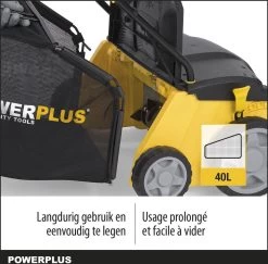 Powerplus POWXG7513 Elektrische Verticuteermachine - Mos Verwijderaar - 1400W - 320mm Maaibreedte - 45L Opvangbak - Incl. Gazonbeluchter/grasbeluchter -Tuin Kortingswinkel 1200x1179 3