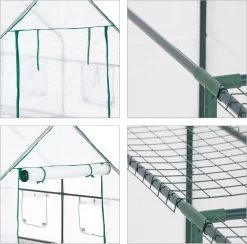 Relaxdays Tuinkas - 2 M² - Kweekkas Tuin - Grote Foliekas - 4 Ramen - Plantenkas Tomaten -Tuin Kortingswinkel 1200x1187 7