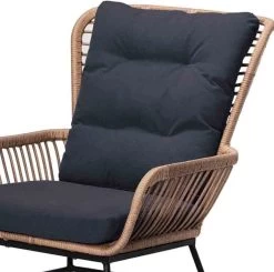 BUITEN Living Dex Wicker Loungestoel Tuin Incl. Wicker Voetenbank | Wicker + Aluminium | Bamboe Antraciet -Tuin Kortingswinkel 1200x1192 3