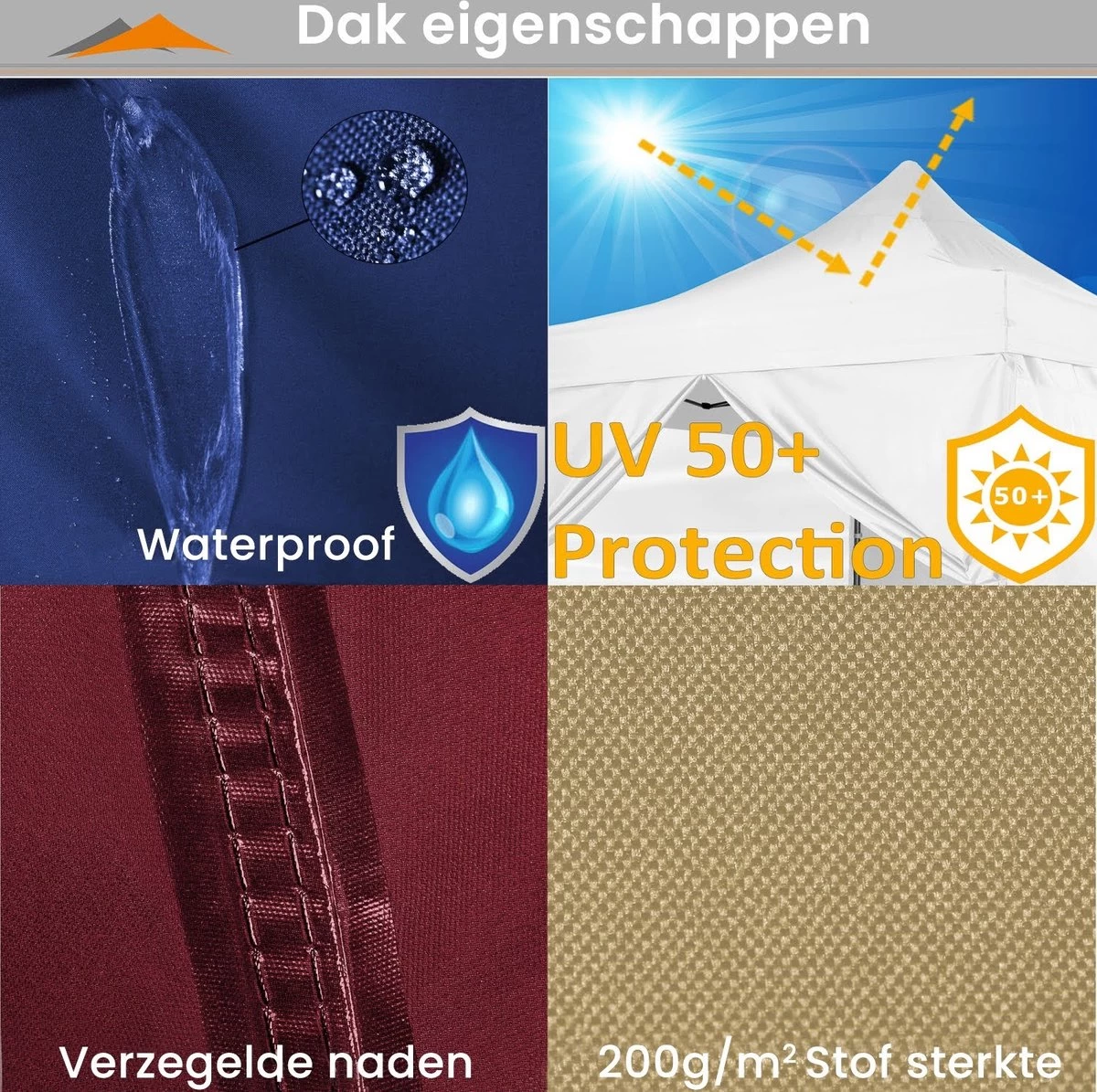 Easy Up Partytent - Partytent - Paviljoen - Partytent Opvouwbaar - Partytent 3x3 - Partytent Met Zijwanden - Inclusief Trolley - Waterdicht - UV 50+ Bescherming - Met Ramen - 16 Kg - Staal - Antraciet - 300 X 300 Cm 8 Easy Up Partytent - Partytent - Paviljoen - Partytent Opvouwbaar - Partytent 3x3 - Partytent Met Zijwanden - Inclusief Trolley - Waterdicht - UV 50+ Bescherming - Met Ramen - 16 Kg - Staal - Antraciet - 300 X 300 Cm - Afbeelding 8