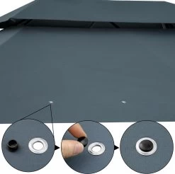 Casaria Paviljoen Topas 3x4m - UV-bescherming 50+ - Antraciet -Tuin Kortingswinkel 1200x1195 15