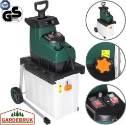 Gardebruk Hakselaar Elektrisch 2800W - 45mm Takdikte - Opvangbak 60 L -Tuin Kortingswinkel 1200x1197 1