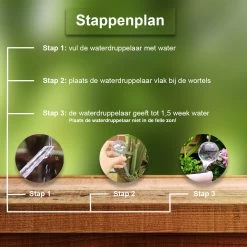 Waterdruppelaar Set Van 12 Stuks - Waterdruppelaar Voor Planten - Watergeefsysteem - Waterbol Irrigatiesysteem - Automatisch Druppelsysteem Voor Kamerplanten & Tuin - Watergever - Transparant - 15cm -Tuin Kortingswinkel 1200x1200 1067