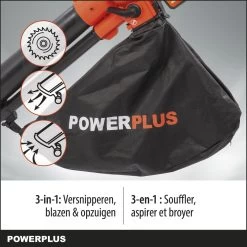 Powerplus Dual Power POWDPG75270 Bladblazer - Bladzuiger En -versnipperaar - Brushless - Blazen - Zuigen - Versnipperen - Excl. Accu En Lader - Incl. Opvangzak 45L -Tuin Kortingswinkel 1200x1200 108