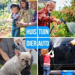 Strex Flexibele Tuinslang 15M Met Sproeikop - Uitrekbaar - Incl. Koppelingen, Ophanghaak & Opbergzak -Tuin Kortingswinkel 1200x1200 1269