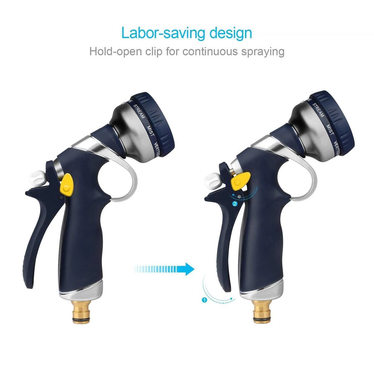 Voxon Sproeikop | Broespistool | Spuitpistool Voor Tuinslang | Metalen Constrcutie Met Soft-grip Handvat 3 Voxon Sproeikop | Broespistool | Spuitpistool Voor Tuinslang | Metalen Constrcutie Met Soft-grip Handvat - Afbeelding 3