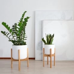 LifeGoods Planten Standaard - Uitschuifbare Bloempothouder - 20 Tot 30 Cm - Licht Bamboe -Tuin Kortingswinkel 1200x1200 1344