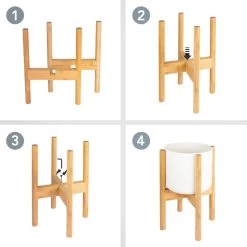 LifeGoods Planten Standaard - Uitschuifbare Bloempothouder - 20 Tot 30 Cm - Licht Bamboe -Tuin Kortingswinkel 1200x1200 1347