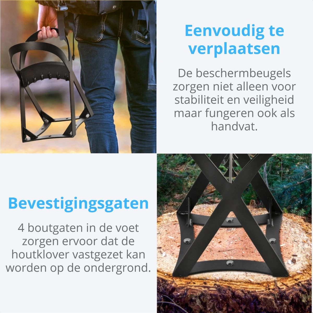 Zenzee - Houtklover - Houtsplijter - Houtkliever - Staal 9 Zenzee - Houtklover - Houtsplijter - Houtkliever - Staal - Afbeelding 9