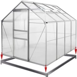 Gardebruk Aluminium Kas 4,75 M² - Fundament & Regengoot - 250x190cm -Tuin Kortingswinkel 1200x1200 1590