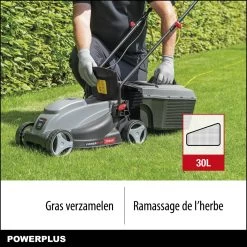 Powerplus POWEG63703 Elektrische Grasmaaier - Grasmachine Voor Kleine Tuin - 1000 W - 32cm Maaibreedte - 30L Opvangbak - Verstelbare Maaihoogte -Tuin Kortingswinkel 1200x1200 213