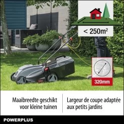 Powerplus POWEG63703 Elektrische Grasmaaier - Grasmachine Voor Kleine Tuin - 1000 W - 32cm Maaibreedte - 30L Opvangbak - Verstelbare Maaihoogte -Tuin Kortingswinkel 1200x1200 216