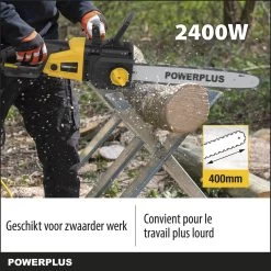 Powerplus POWXG1009 Elektrische Kettingzaag - 2400W - Zwaardlengte 400mm - Automatische Kettingsmering - Incl. 1x Ketting En 1x Zwaard -Tuin Kortingswinkel 1200x1200 26