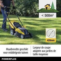 Powerplus POWXG6281 Elektrische Grasmaaier - Grasmachine Voor Middelgrote En Grote Tuin - 2000W - Maaibreedte 420mm - Verstelbare Maaihoogte - Mulching Functie - Incl. 40L Opvangbak -Tuin Kortingswinkel 1200x1200 287