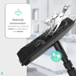 CLEANLY® Rubberen Bezem Met Vloerwisser - Kappersbezem - Zachte Bezem Binnen & Buiten - Vloertrekker Met Steel - 68-150 Cm -Tuin Kortingswinkel 1200x1200 347