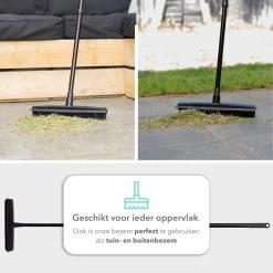 CLEANLY® Rubberen Bezem Met Vloerwisser - Kappersbezem - Zachte Bezem Binnen & Buiten - Vloertrekker Met Steel - 68-150 Cm -Tuin Kortingswinkel 1200x1200 348