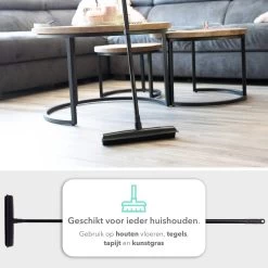 CLEANLY® Rubberen Bezem Met Vloerwisser - Kappersbezem - Zachte Bezem Binnen & Buiten - Vloertrekker Met Steel - 68-150 Cm -Tuin Kortingswinkel 1200x1200 349